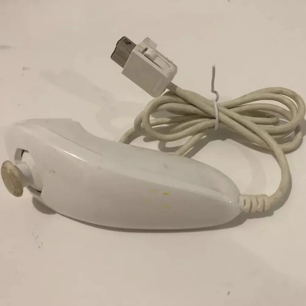 Nintendo Wii Nunchuk, Wired, White, Authentic, Preowned Used